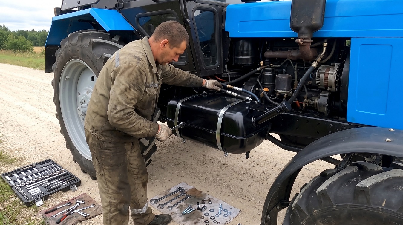 Установка нового топливного бака на МТЗ-82
